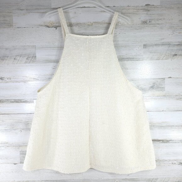 ARULA Ivory Shine Skirtall Dress PLUS SIZE 2X Ivory Coastal Feminine Texture EUC - Picture 3 of 16